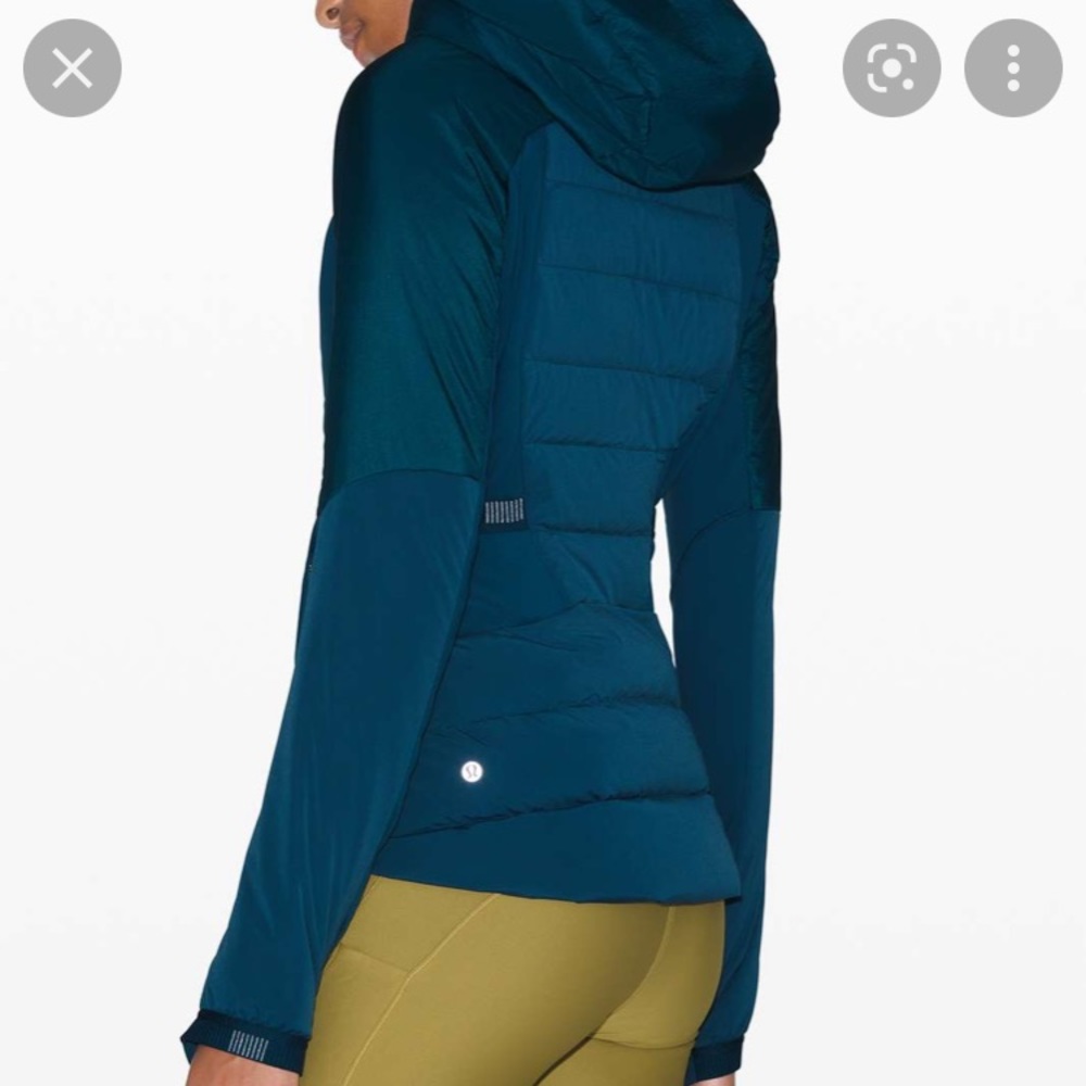 Lululemon Down For It All Jacket, 17” / 34” bust. Color night Diver RARE